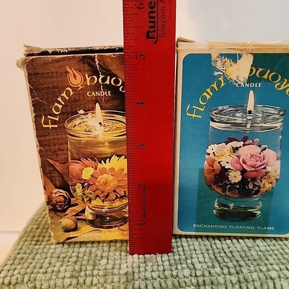 Vtg 1970s Flam Buoyant Floating Flame Spring Forest Fantasy Candle Decor - Picture 2 of 8